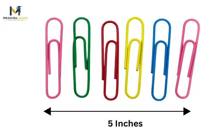 Five Paper Clips Lined Up