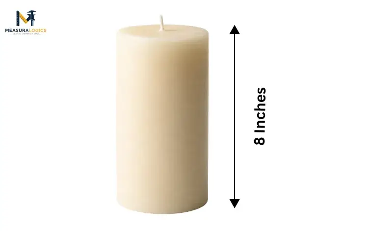 A pillar candle