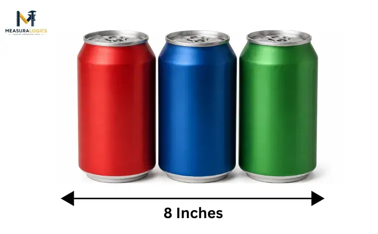 Three soda cans lined up side by side
