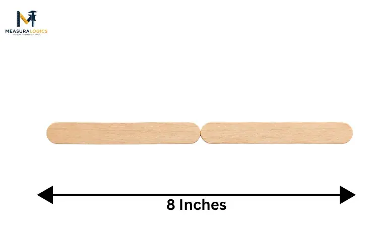 Two popsicle sticks end to end