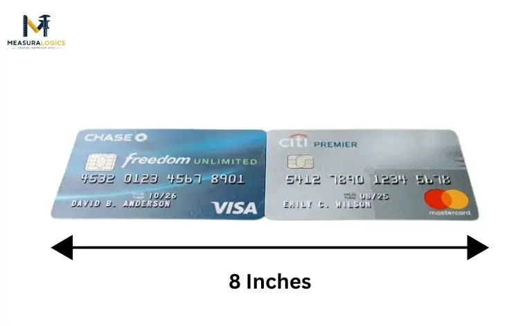 Two credit cards end to end