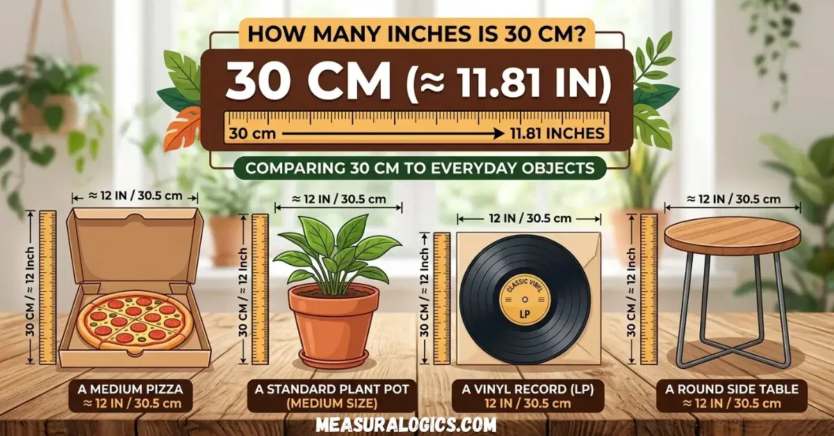 How Many Inches Is 30 cm